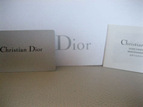 dior carte d'authenticite